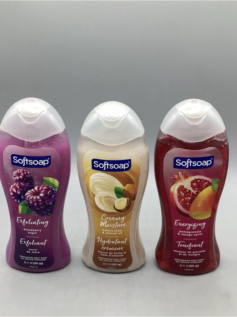 3 Pack: Softsoap Energizing Body Wash, Pomegranate & Mango & Buttery Shea NEW!!!